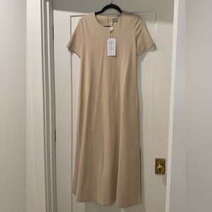 Chic Beige Midi Dress